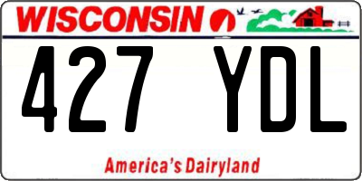 WI license plate 427YDL