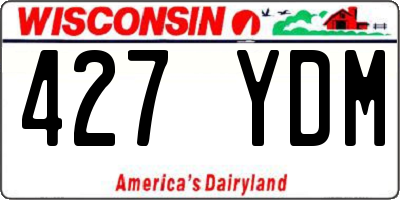 WI license plate 427YDM