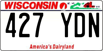 WI license plate 427YDN