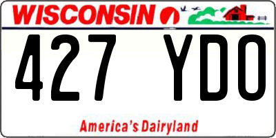 WI license plate 427YDO
