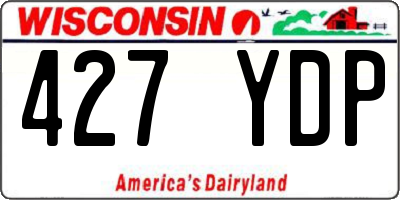 WI license plate 427YDP