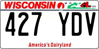 WI license plate 427YDV