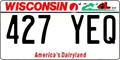WI license plate 427YEQ