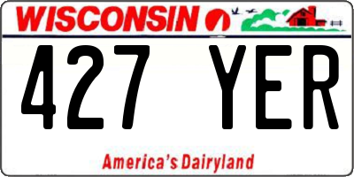 WI license plate 427YER