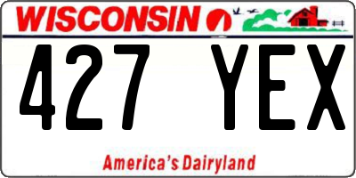 WI license plate 427YEX