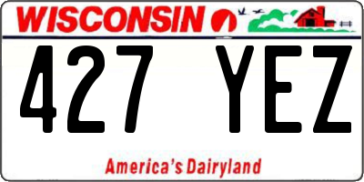 WI license plate 427YEZ