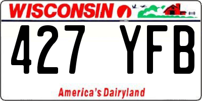 WI license plate 427YFB