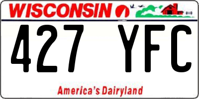 WI license plate 427YFC
