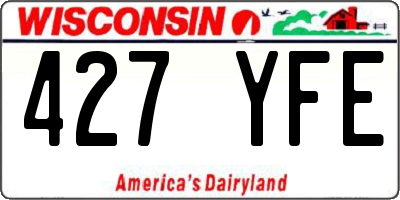 WI license plate 427YFE