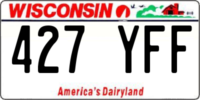 WI license plate 427YFF
