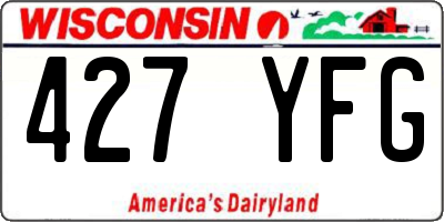 WI license plate 427YFG