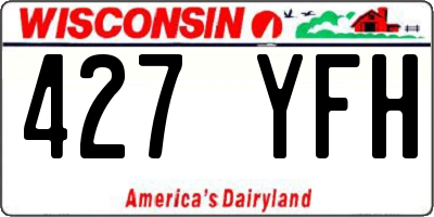 WI license plate 427YFH