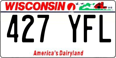 WI license plate 427YFL