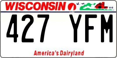 WI license plate 427YFM