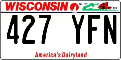 WI license plate 427YFN