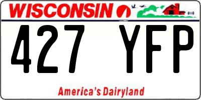 WI license plate 427YFP