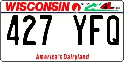 WI license plate 427YFQ