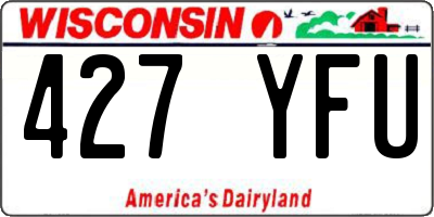 WI license plate 427YFU