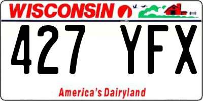 WI license plate 427YFX