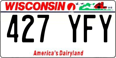 WI license plate 427YFY