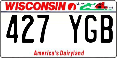 WI license plate 427YGB