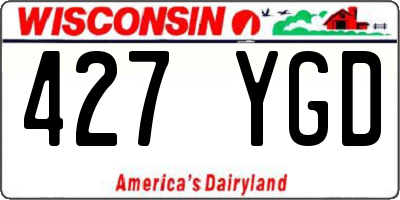 WI license plate 427YGD