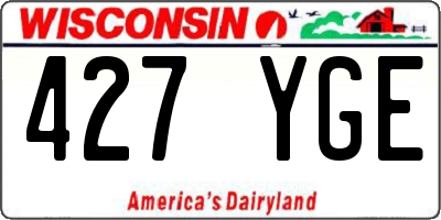WI license plate 427YGE
