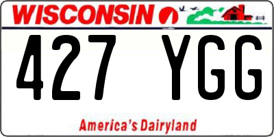 WI license plate 427YGG