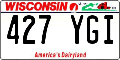 WI license plate 427YGI