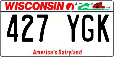 WI license plate 427YGK