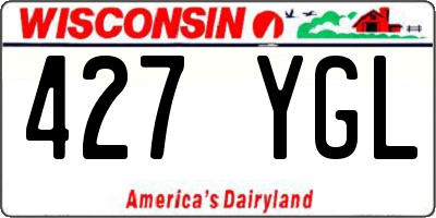 WI license plate 427YGL