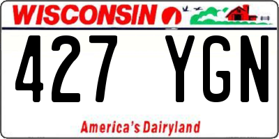 WI license plate 427YGN