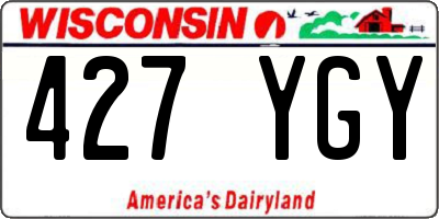 WI license plate 427YGY