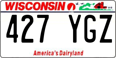 WI license plate 427YGZ