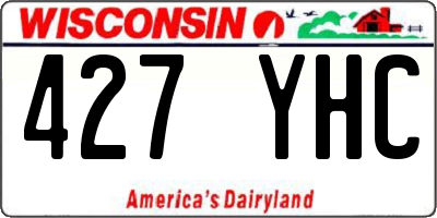 WI license plate 427YHC