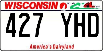 WI license plate 427YHD