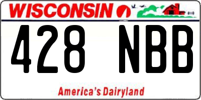 WI license plate 428NBB
