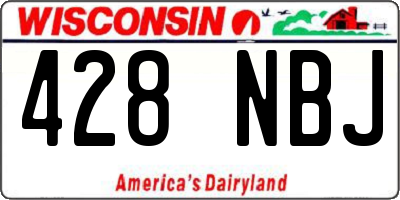 WI license plate 428NBJ