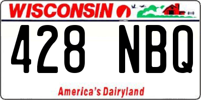 WI license plate 428NBQ