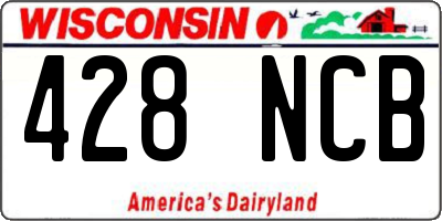 WI license plate 428NCB