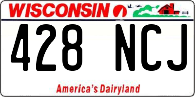 WI license plate 428NCJ