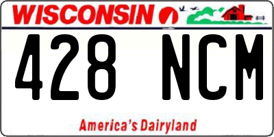 WI license plate 428NCM