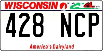 WI license plate 428NCP