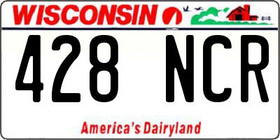 WI license plate 428NCR