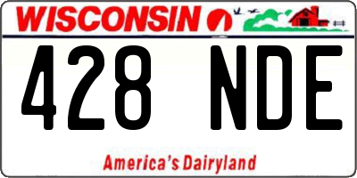 WI license plate 428NDE
