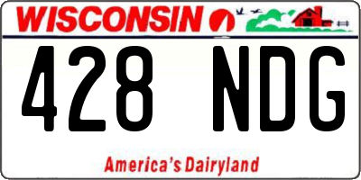 WI license plate 428NDG