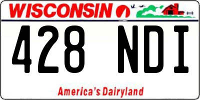 WI license plate 428NDI