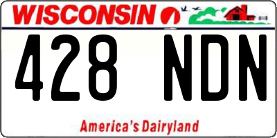 WI license plate 428NDN