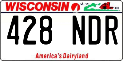 WI license plate 428NDR