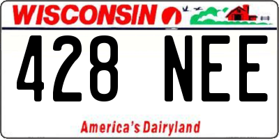 WI license plate 428NEE